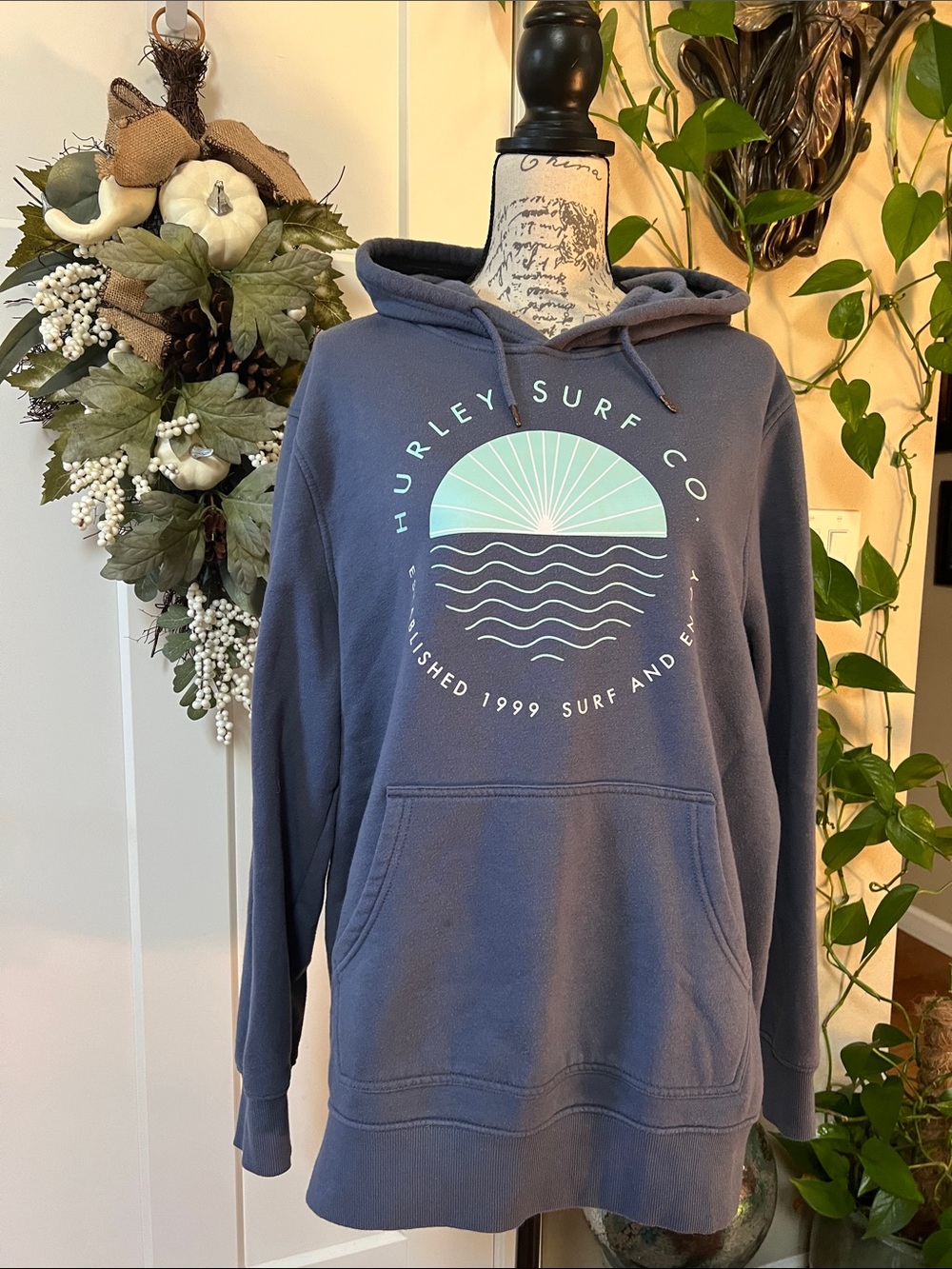 Hurley Light Gray Pullover Hoodie - L/G